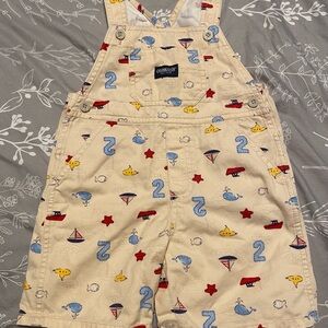 OshKosh B'gosh Kids Shortalls - Nautical Print - Size 2T